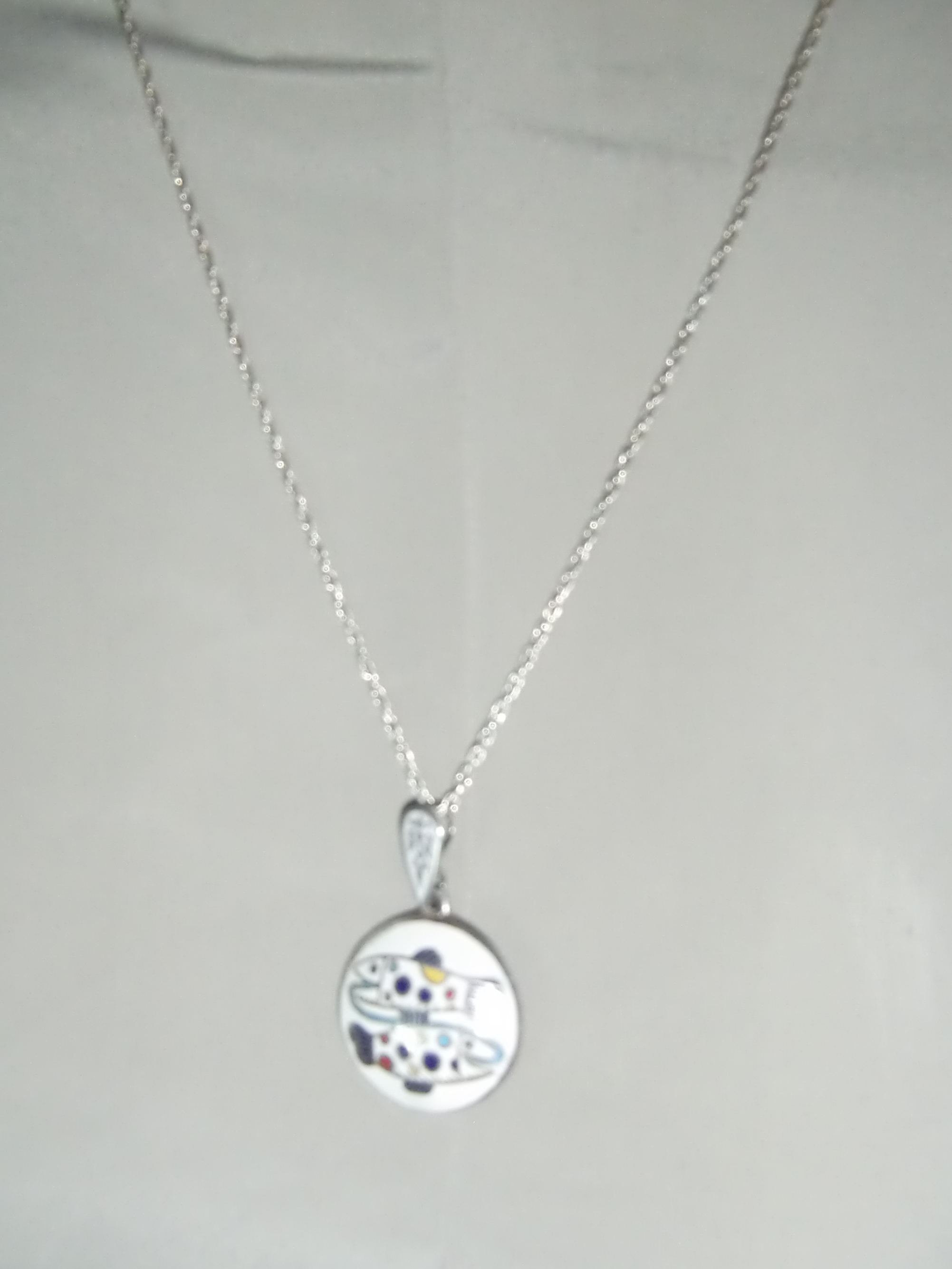 M845M 925s and enamel pendant