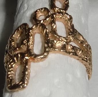 M547M Fancy 1960s 18K-750 gold  ring, takst-valuation N.kr. 7000