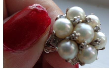 xxM1402MA white gold ring with pearls and diamonds